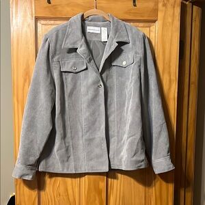 Alfred Dunner Gray Corduroy Jacket
